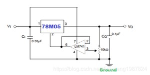 （78M05 可调节输出电压电路图）