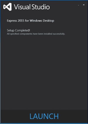 Installing Visual Studio Express 2015 on your desktop